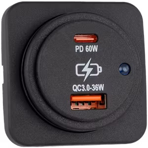 USB-C / USB-A uttag, utanpåliggande