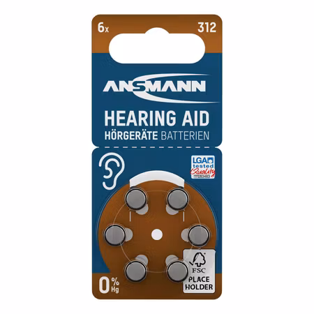 Ansmann Typ 312 PR41 6-pack