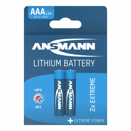 Ansmann litiumbatteri AAA – 2‑pack