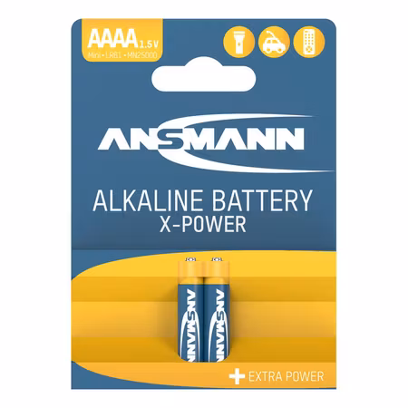 Ansmann alkaliska batterier AAAA 2‑pack – X-Power