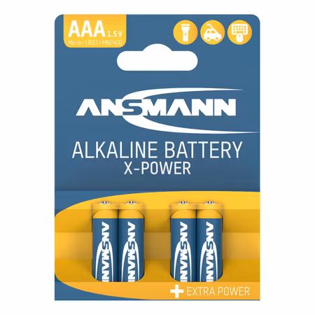 Ansmann alkaliska batterier AAA 4‑pack – X-Power