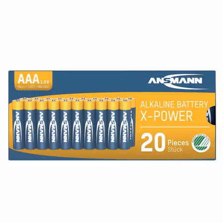 Ansmann alkaliska batterier AAA 20‑pack – X-Power