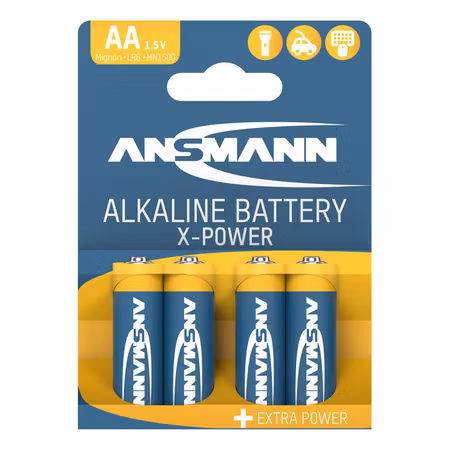 Ansmann alkaliska batterier AA 4‑pack – X-Power