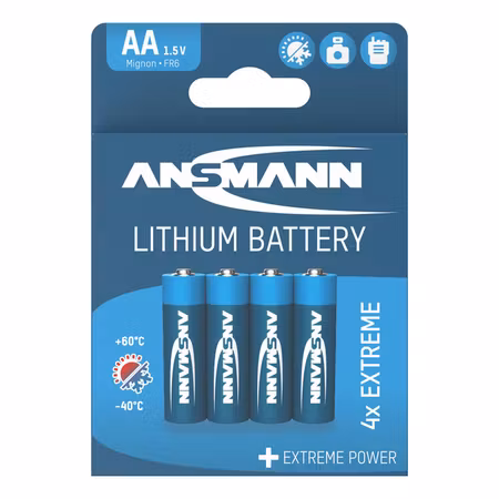 Ansmann litiumbatteri AA – 4‑pack