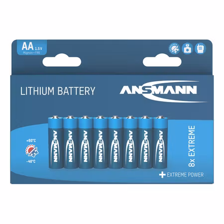 Ansmann litiumbatteri AA – 8‑pack