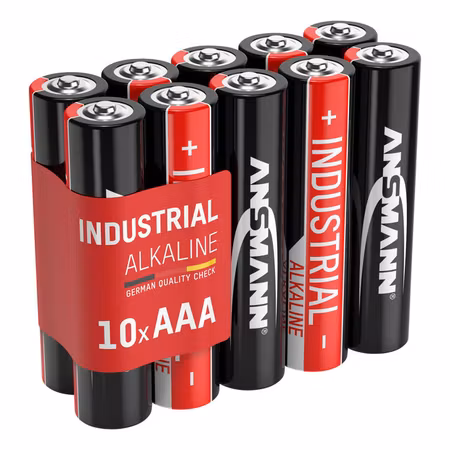 Ansmann alkaliska batterier AAA 10‑pack – Industrial