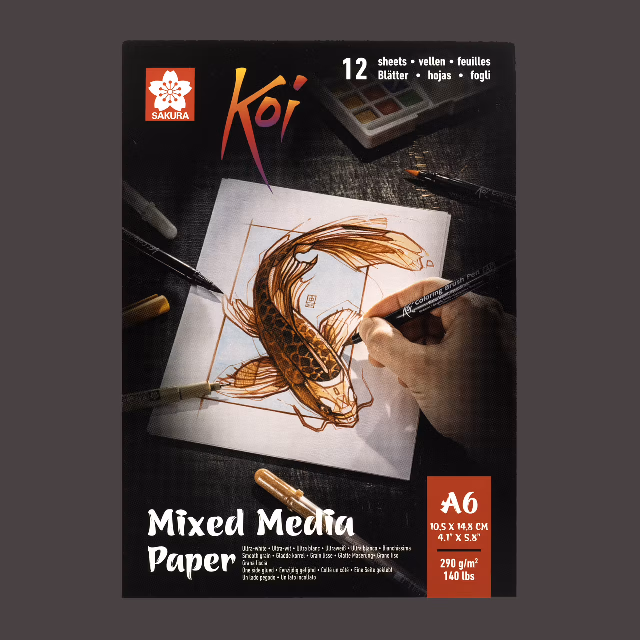 KOMMANDE! Svart tusch-kit med papper!