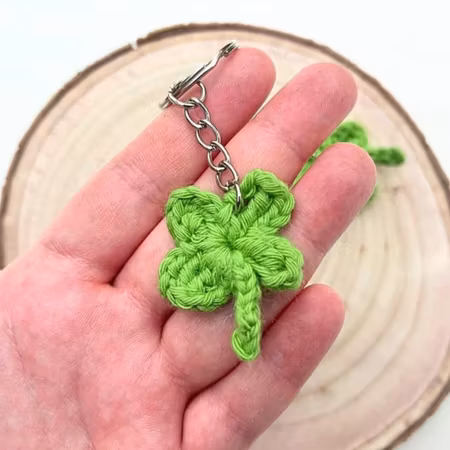 Virkad nyckelring - Fyrklöver