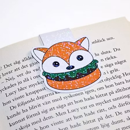 Magnetiskt bokmärke - Räv-hamburgare