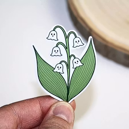 Klistermärke - Spök-liljekonvalj