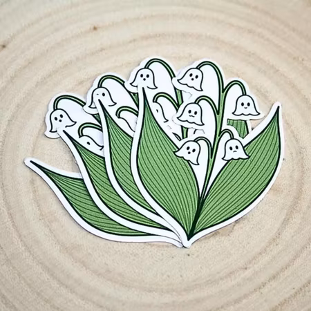 Klistermärke - Spök-liljekonvalj
