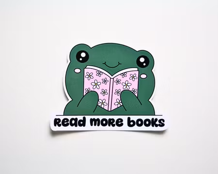 Klistermärke: Read more books