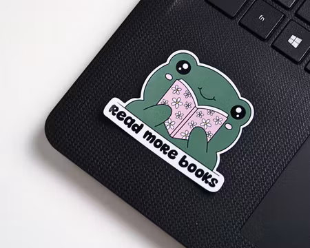 Klistermärke: Read more books