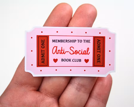 Klistermärke: Anti social book club