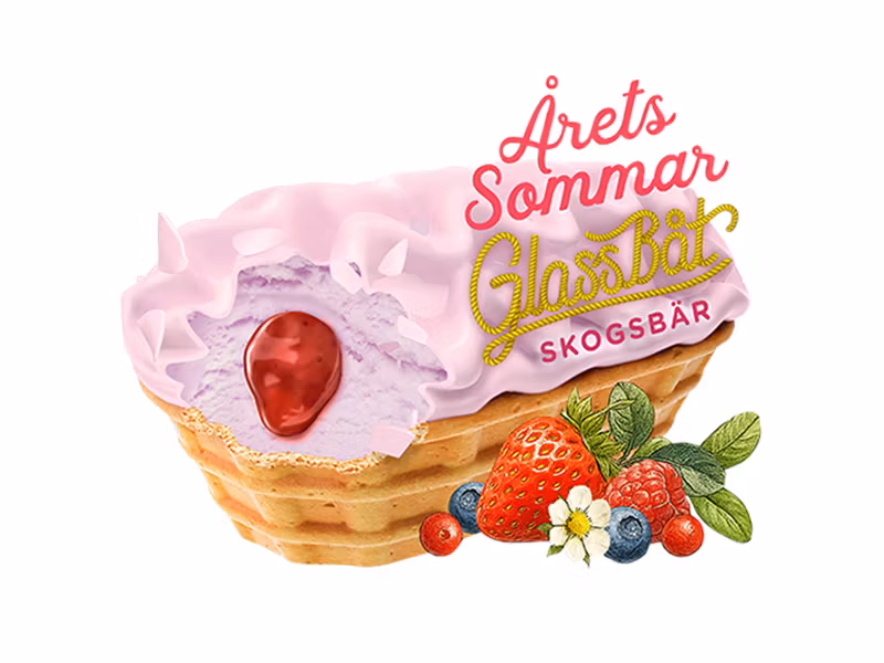 Årets SommarGlassbåt 2026 - Skogsbär 18-pack