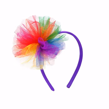 Fargerik hårbøyle med regnbuerosett