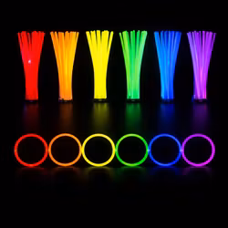 Glowsticks – 49 stk i regnbuefarger