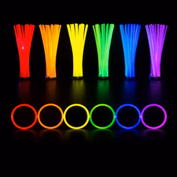 Glowsticks – 49 stk i regnbuefarger