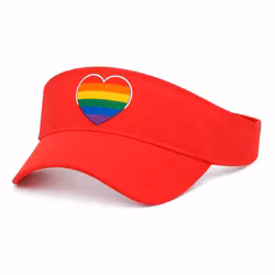 Pride‑caps med regnbuehjerte – komfortabel