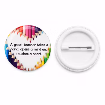 Lærerbutton – «A great teacher takes a hand, opens a mind and touches a heart"