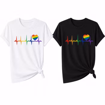 Pride Heartbeat - T-skjorte i 100 % bomull