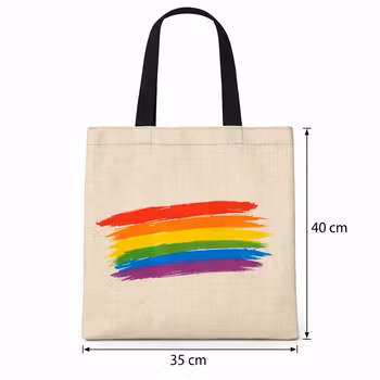 Naturlig regnbue‑toteveske