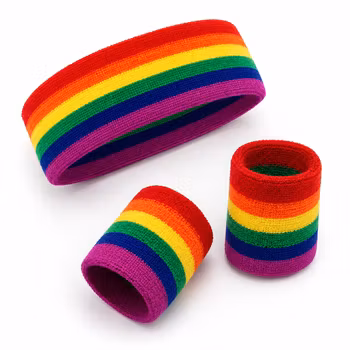 Deilig pride svettebånd – sett med 3 deler