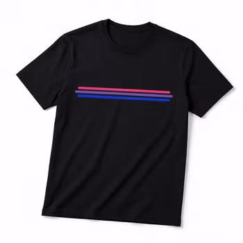 Svart T-skjorte med Pride-striper