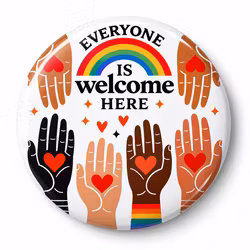 ​Everyone Is Welcome Here – Pride-button