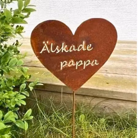 Älskade pappa gravdekoration hjärta