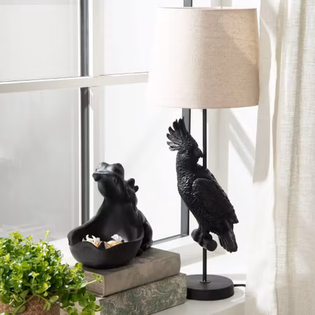 Kakadua bordslampa fågel svart