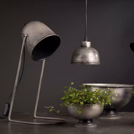 Clip bordslampa metall cloudy/rusty