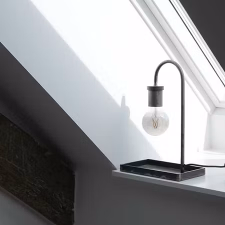 Rye bordslampa industriellt järn