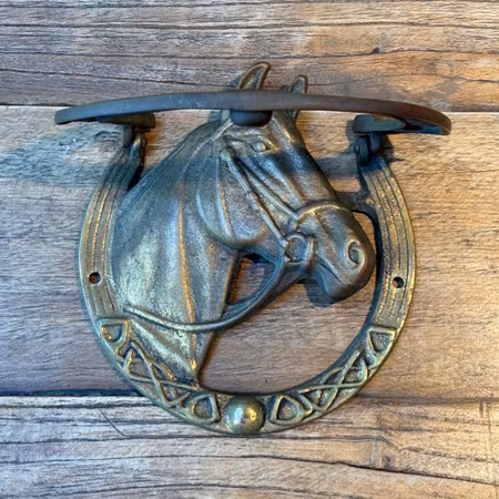 Milton vintage dörrknackare häst metall