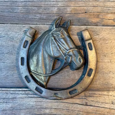 Milton vintage dörrknackare häst metall