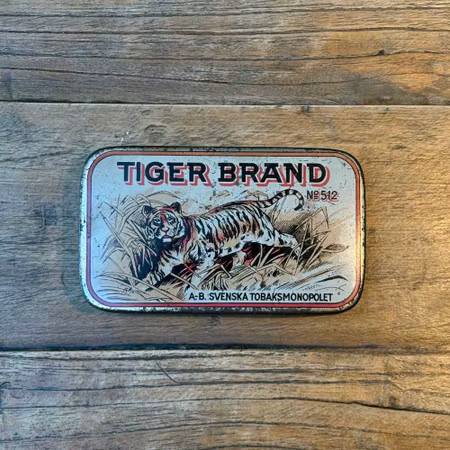 Tiger vintage plåtask