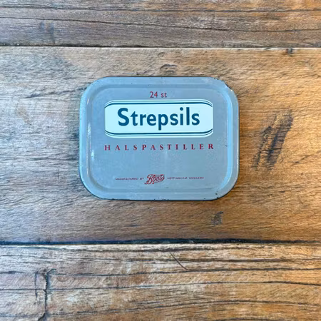 Strepsils vintage tablettask plåt