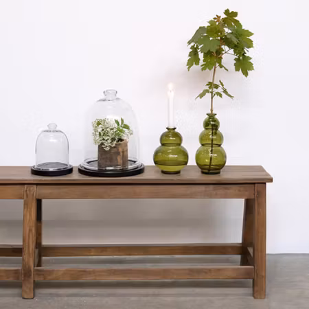 Frans träbänk i rustik design