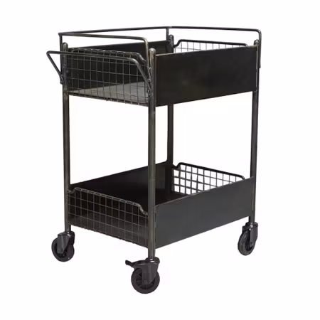Tulum sidobord vagn med hjul i metall
