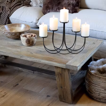 Rustic soffbord återvunnet trä 130 cm