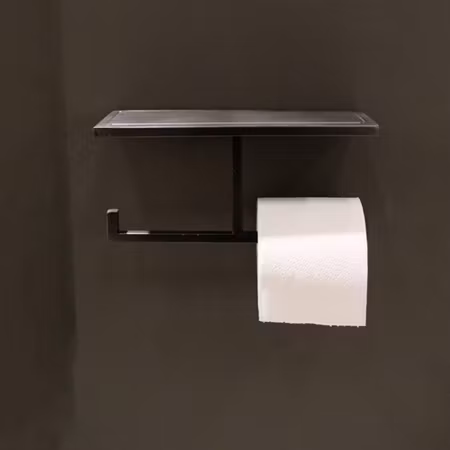 Twin toalettrullehållare i järn