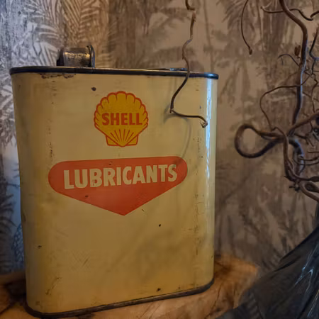 Shell vintage plåtburk