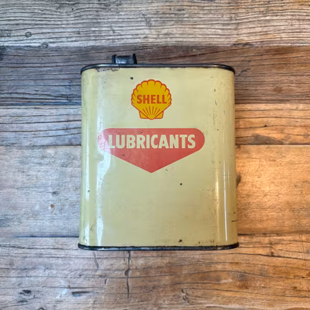 Shell vintage plåtburk