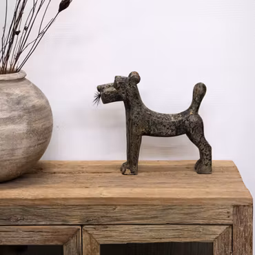 Devi dekoration hund i trä