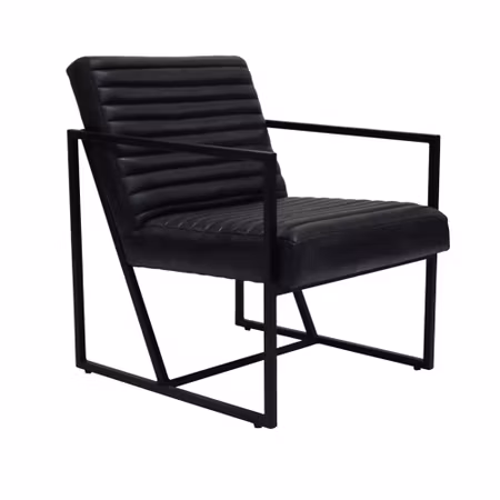 Tender loungefåtölj svart läder