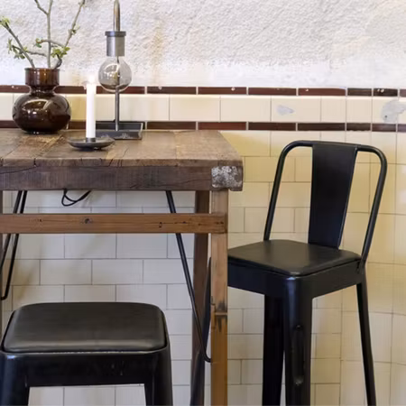 Copenhagen sittdyna svart läder