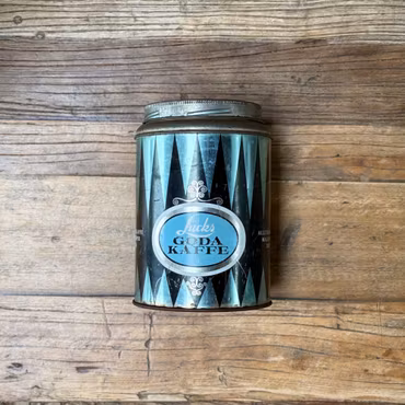Vintage kaffeburk plåt ”Lucks goda kaffe"