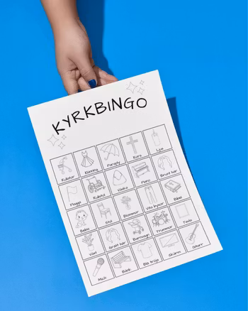 Kyrkbingo Svart-vit