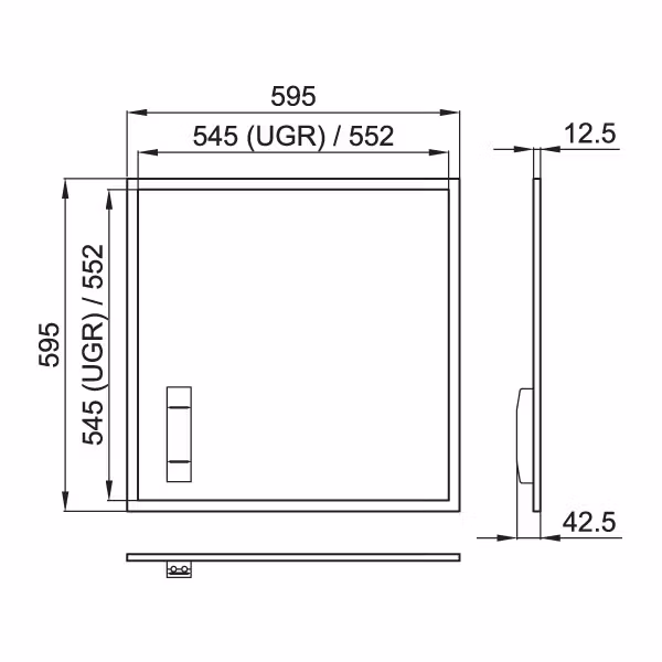 LED Platta PREMIUM 600X600 MP UGR