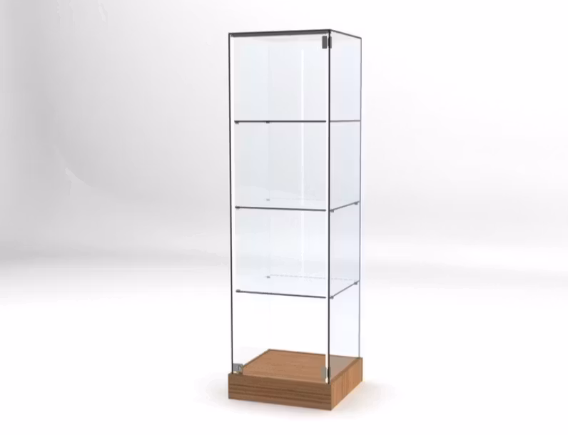 Kopia Glasvitrin BAS-4 plan -Trätopp 3 cm, 4 spot belysning